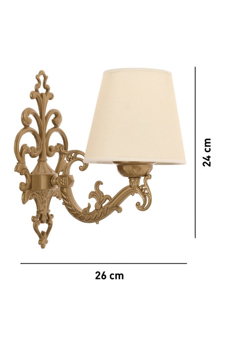 Opviq Claire Lámpara de Pared Crema y Dorado